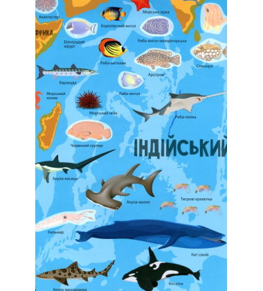 Атлас океанів із багаторазовими наліпками