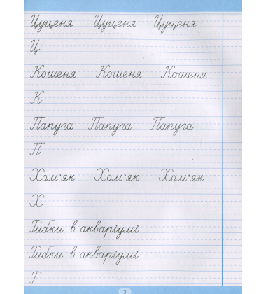 Тренажер для списування речень і текстів. Широка лінійка