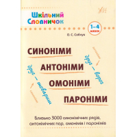 Синоніми, антоніми, омоніми, пароніми. 1-4 класи