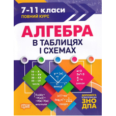Алгебра в таблицях і схемах. 7-11 класи. Допомога у підготовці до ДПА, ЗНО
