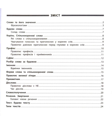 Пам'ятка для початкової школи. Українська мова. 3 клас