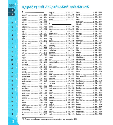 Мій перший англійський словничок 1-4 кл. Синя графічна сітка