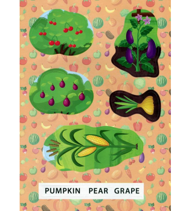 Фрукти та овочі. Fruit and Vegetables. Перші слова