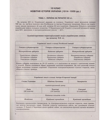 Історія України в таблицях і схемах. 10-11 класи, до ЗНО