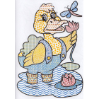 Водні розмальовки . Півник
