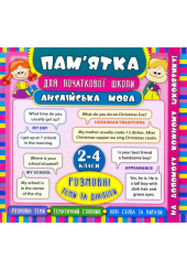 Пам'ятка для початкової школи. Англійська мова. Розмовні теми та діалоги. 2-4 класи