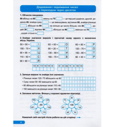 Додавання та віднімання. 3 клас